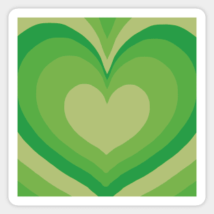 green gradient heart tunnel Sticker